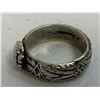 Image 5 : WWII GERMAN SILVER SS SCULL RING DEAT'S HEAD SS