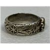 Image 8 : WWII GERMAN SILVER SS SCULL RING DEAT'S HEAD SS