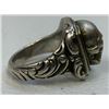 Image 3 : WWII GERMAN SILVER SCULL SS RING