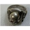 Image 8 : WWII GERMAN SILVER SCULL SS RING