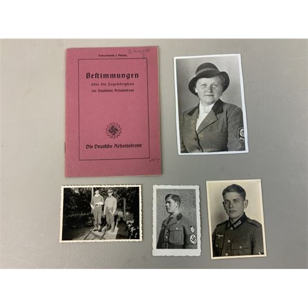 WWII NAZI GERMAN PERIOD LOT OF PHOTOS AND DOCUMENT