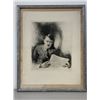 Image 2 : ADOLF HITLER PORTRAIT PERIOD PRINT FRAMED ARTIST SIGNED