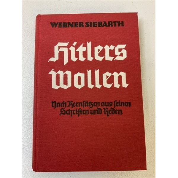 NAZI GERMANY BOOK HITLERS WOLLEN BY WERNER SIEBARTH 1940