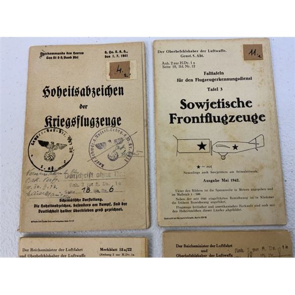 GERMANY THIRD REICH LOT OF 4 LUFTWAFFE PLANES ID BOOKS