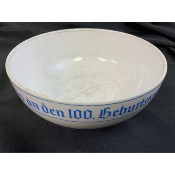 GERMANY THIRD REICH FERDINANT VON ZEPPELIN 1838-1938 COMMEMORATIVE PORCELAIN BOWL