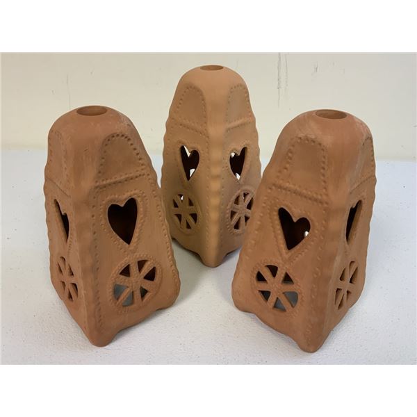 THIRD REICH GERMAN PORCELAIN ALLACH SS-JULLEUCHTER YULE CANDLE HOLDER LOT OF 3