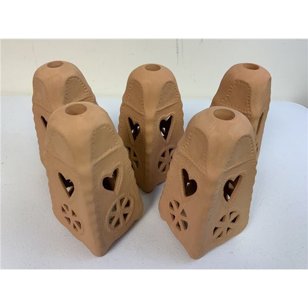 THIRD REICH GERMAN PORCELAIN ALLACH SS-JULLEUCHTER YULE CANDLE HOLDER LOT OF 5