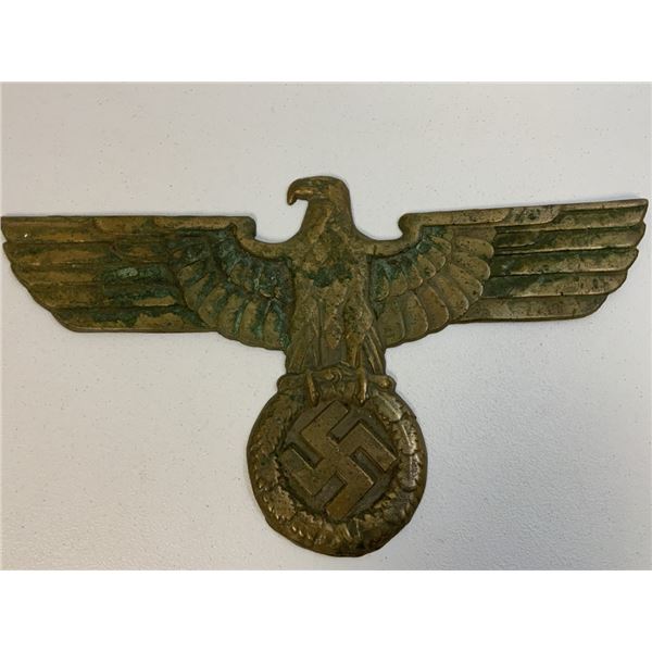 GERMANY THIRD REICH LARGE BUILDING TYPE BRONZE EAGLE 22" WINGSPAN
