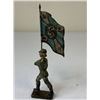 Image 6 : GERMAN NAZI PERIOD LINEOL TOY SOLDIERS ARMY FLAG BEARER