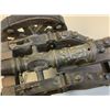 Image 6 : ANTIQUE MODEL OF A BRASS CANNON WITH WOODEN WHEELS
