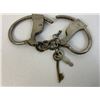 Image 3 : ANTIQUE PAIR OF HANDCUFFS WITH KEYS