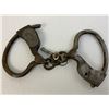Image 1 : ANTIQUE PAIR OF HANDCUFFS WITH KEY