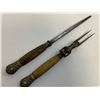 Image 3 : ANTIQUE BRITISH VICTORIAN ICE PICK AND FORK SET
