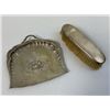 Image 1 : ANTIQUE SILVER BUTLER DECORATED DUST PAN AND BRUSH