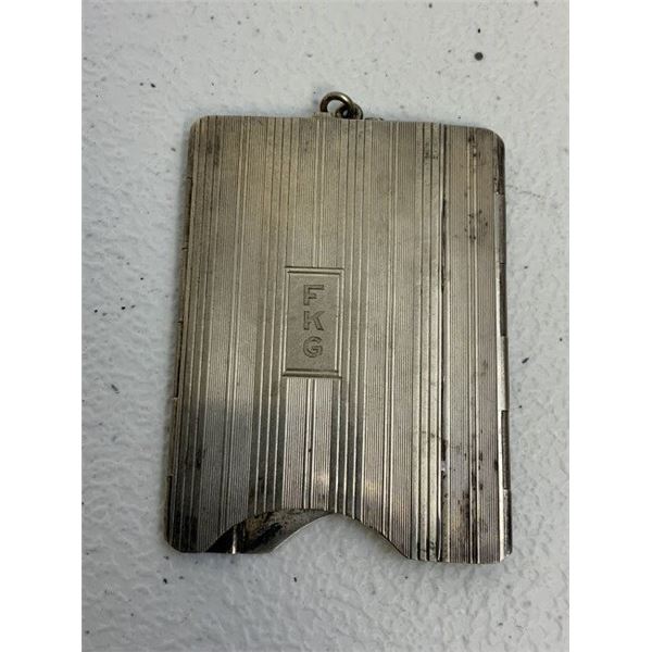 ANTIQUE SILVER 19th CENTURY ART NOUVEAU MATCH SAFE SPRING LOADED SYSTEM