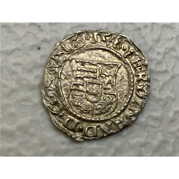LATE MEDIEVAL 16th CENTURY SILVER MADONA DENAR COIN OF THE HUNGARIAN KINGS