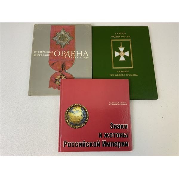 LOT OF 3 RUSSIAN ORDERS MEDALS RELATED BOOKS