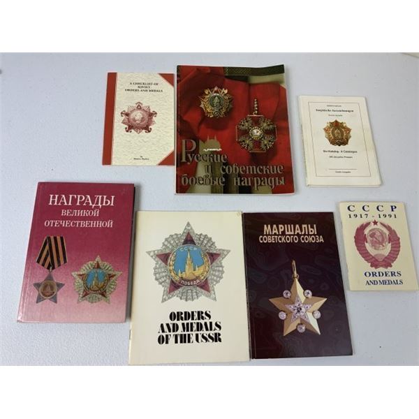 LOT OF 2 RUSSIAN ORDERS MEDALS RELATED BOOKS
