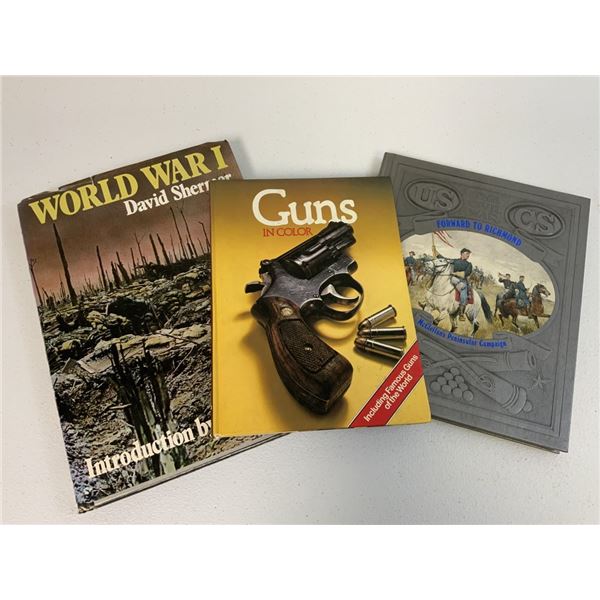 LOT OF 3 MILITARY HISTORY AND GUN RELATED BOOKS