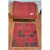 Image 1 : Gorgeous Wicker Foot Stool with Stylish Red Side Table