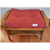Image 3 : Gorgeous Wicker Foot Stool with Stylish Red Side Table