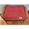 Image 4 : Gorgeous Wicker Foot Stool with Stylish Red Side Table