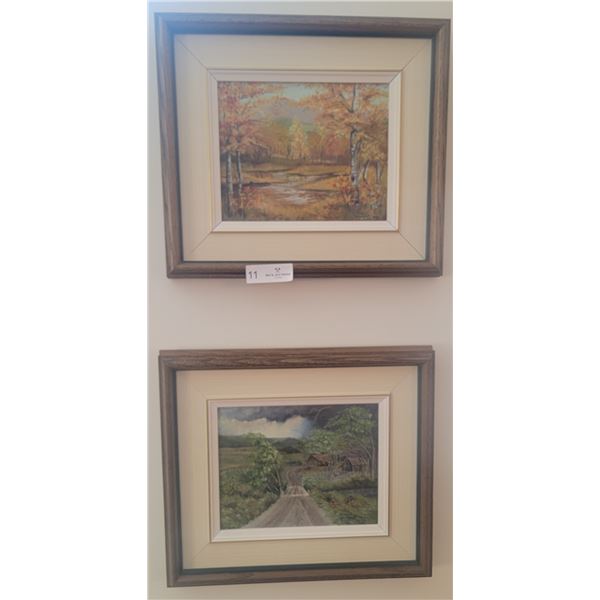 Two More Stunning Acrylic Paintings By Merlyn Davidson ("Summer Storm" and " Autumn Leaves")