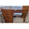 Image 2 : A Charming Vintage Wooden Desk With Black Office Chair