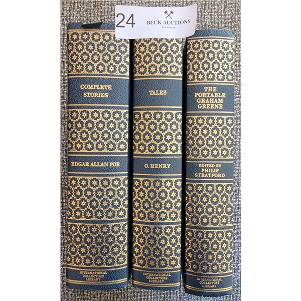 A Collection Of Highly Regarded Works by E.A. Poe, Henry, And Graham Green With Matching Covers