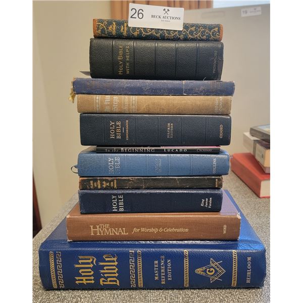 A Huge Assortment Of Bible/Bible-Related Books; Incl. The Masterpiece Reference Edition By Heirbloom