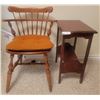 Image 1 : A Charming Wooden Chair And A Wooden Side Table