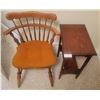 Image 2 : A Charming Wooden Chair And A Wooden Side Table
