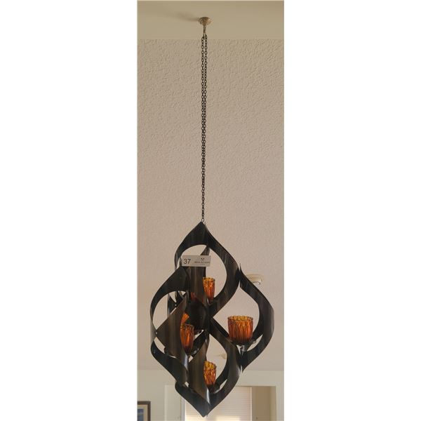 An Elegant Hanging Candle Chandelier