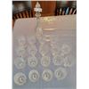 Image 1 : A Stunning Crystal Wine Decanter, Accompanied By 18 Beautiful Crystal Wine Glasses