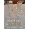 Image 1 : A Collection Of Crystal Vases and Candy/Serving Trays
