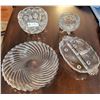 Image 1 : A Wonderful Assortment Of Crystal Dishes( Candy Dish, Hors d'oeuvre Dish, and Serving Tray)