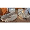 Image 2 : A Wonderful Assortment Of Crystal Dishes( Candy Dish, Hors d'oeuvre Dish, and Serving Tray)