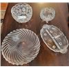 Image 3 : A Wonderful Assortment Of Crystal Dishes( Candy Dish, Hors d'oeuvre Dish, and Serving Tray)