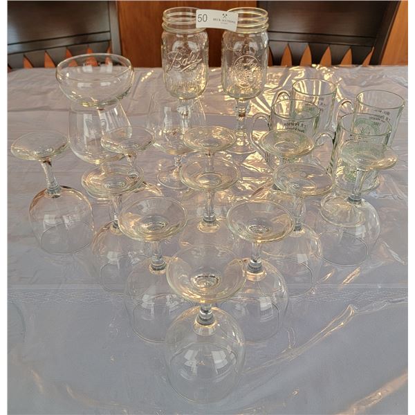 An Assortment Of Glass Cups