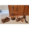 Image 1 : An Assortment Of Wooden Decor, Including Poxy Decor Wooden Ornament, Morochas, Wooden Box  etc.