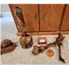 Image 2 : An Assortment Of Wooden Decor, Including Poxy Decor Wooden Ornament, Morochas, Wooden Box  etc.