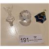 Image 3 : A Glorious Trio Of Assortment Glass Ornaments ( Ball Is Swarovski Crystal)