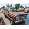 Image 1 : 83 CHEVROLET CUSTOM DLX P/U 4X4 EXMT.                                 