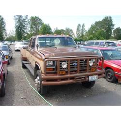 86 FORD F350 CREW CAB XL 4X4 4SPD P/U EXMT.                           