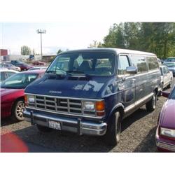 90 DODGE RAM VAN EXMT.                                                