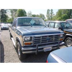 86 FORD F150 EXT CAB P/U EXMT.                                        