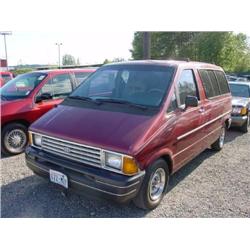 88 FORD AEROSTAR XL 4SPD VAN EXMT.                                    