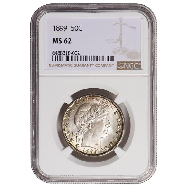 1899 Barber Half Dollar NGC MS62