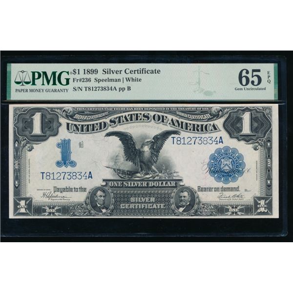 1899 $1 Black Eagle Silver Certificate PMG 65EPQ