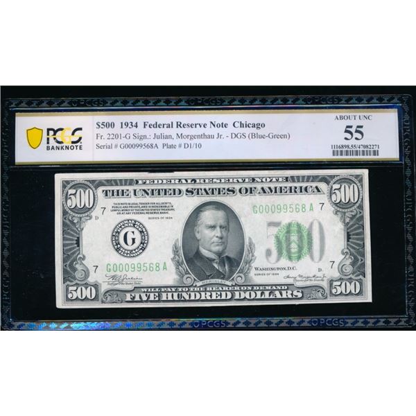 1934 $500 Chicago FRN PCGS 55